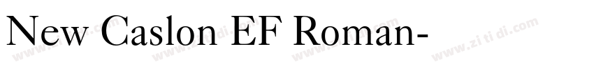 New Caslon EF Roman字体转换